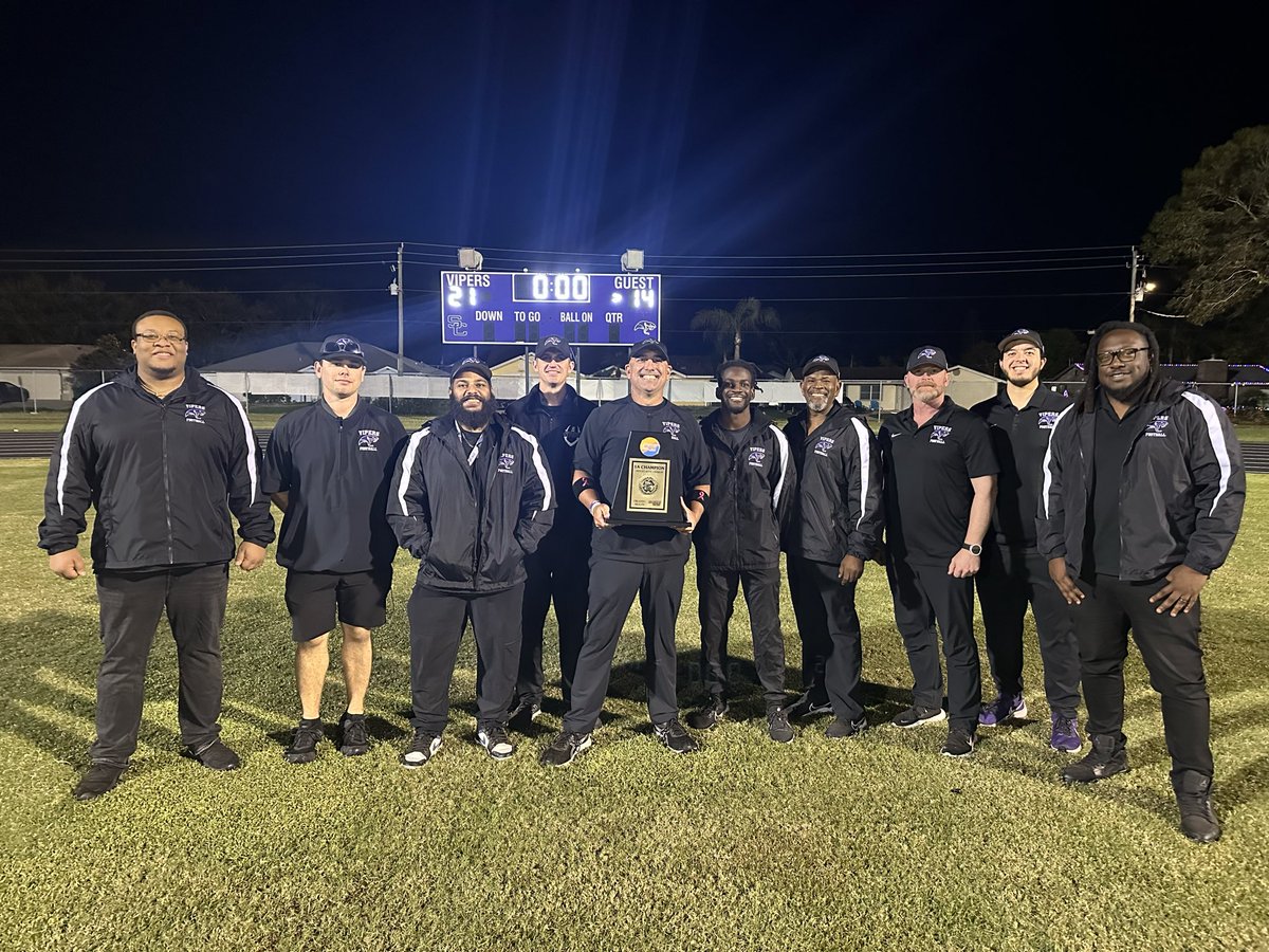 YESSIR! Honored &amp; proud to be surrounded by this incredible group of coaches! Great coaches, friends, mentors and leaders! 1A STATE CHAMPS! ITS GREAT TO BE A VIPER! 🏆💯🐍💍 #ViperFootball #RestoreTheStrike #ChampionshipSeason #WeDifferent #TheStandard #FAMILY