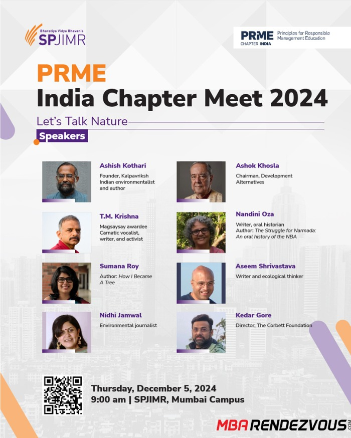 mbarendezvous's tweet photo. SPJIMR is organizing The PRME India Chapter Meet - The Mela with Media Partner - MBARENDEZVOUS

𝐓𝐡𝐞𝐦𝐞 -"Let’s Talk Nature"
𝐒𝐜𝐡𝐞𝐝𝐮𝐥𝐞 - December 5, 2024,
𝐋𝐨𝐜𝐚𝐭𝐢𝐨𝐧 - SPJIMR Mumbai campus.

Book Your Seats Now - https://t.co/s40rK1UmSP https://t.co/9a0MLYJ5lT