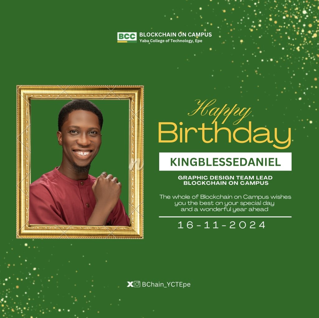 Bchain_YCTEpe's tweet photo. Happy birthday to a creative genius. May your designs continue to inspire, may your brushes be bold, your fonts be fabulous and your designs dazzling.
MGL Champπ
#BlockChainonCampus
#BCC
#BlockchainEducation
#FutureIsNow
#YCTEpe https://t.co/jfpkawHryT