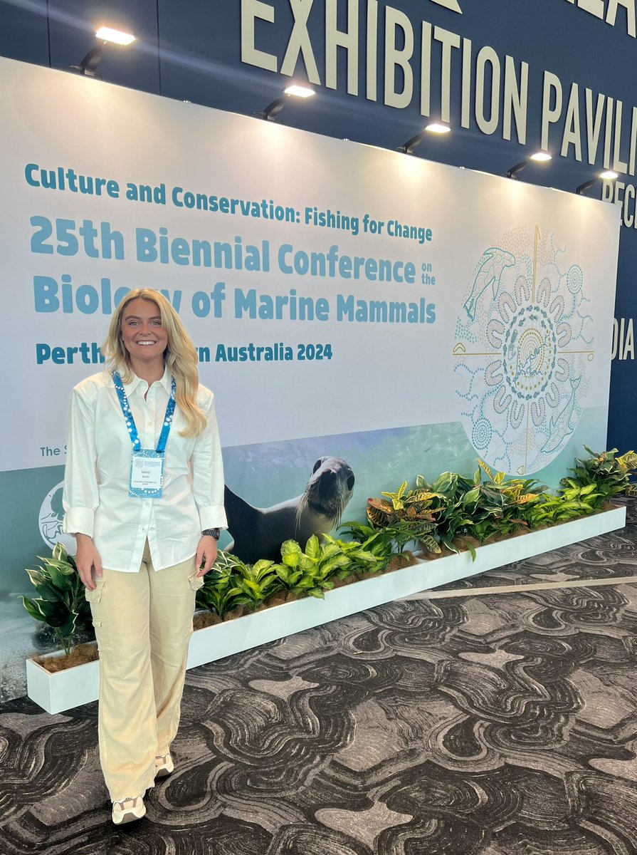 sophieafsmith96's tweet photo. Extremely lucky to have been able to attend and participate at the #SMM2024 conference in Perth this week. It has been a great opportunity to hear about the research being done internationally in aid of marine mammal conservation! 🐋🐬🦭
@uhishetland @SUPERDTP1 https://t.co/RsQB1T2jQz