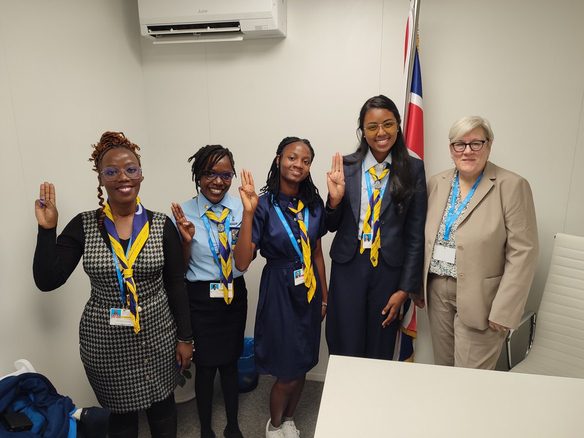 Our delegates at #COP29 met Rachel Kyte, UK Special Representative on Climate &amp; shared lived experiences with #climatechange in their home countries &amp; emphasised the need to invest in local climate projects for creating a #sustainablefuture for all. #BringInTheGirls #WAGGGSImpact