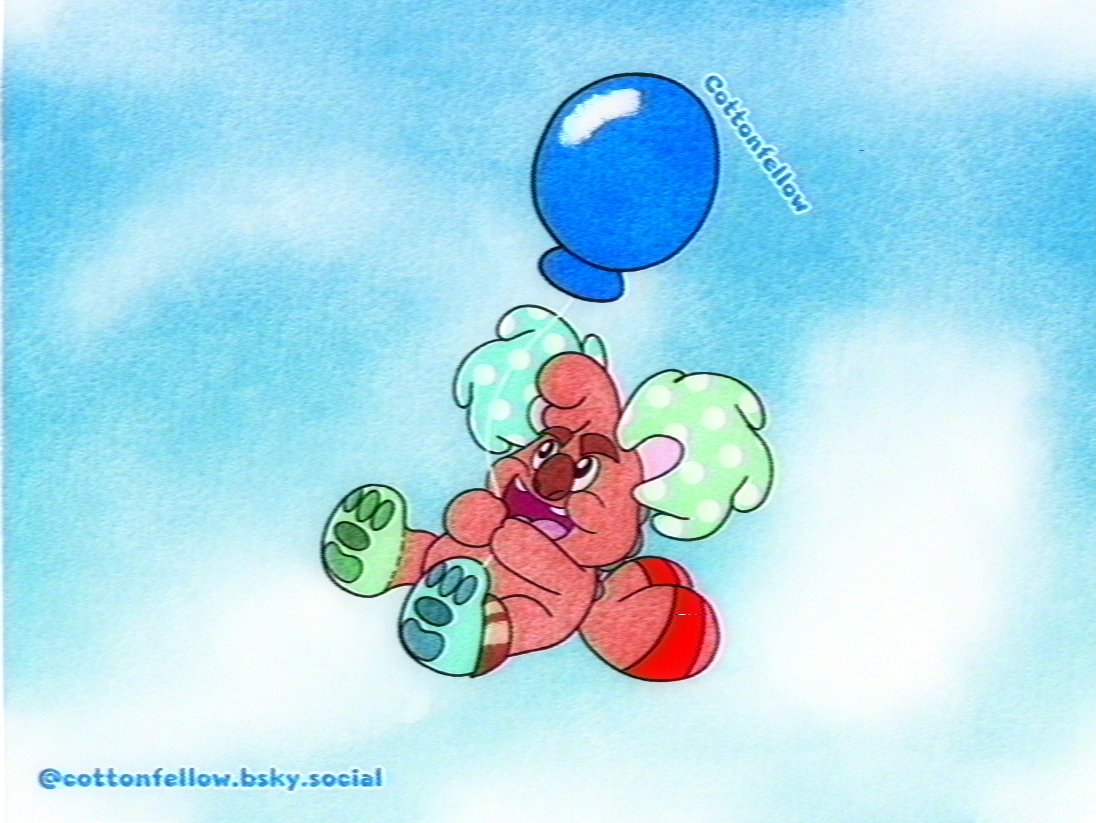 Cottonfellow's tweet image. Floating away to bluer, clearer skies
