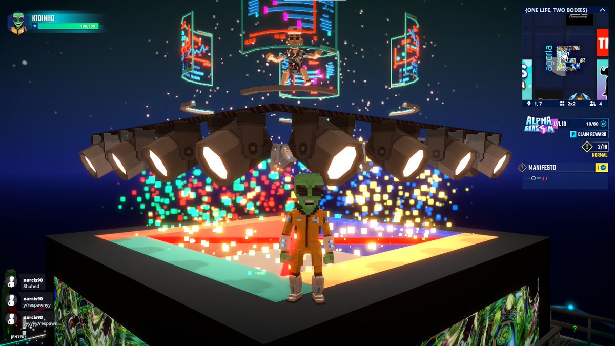 altkido's tweet photo. Vibing at @agoriamusic's DJ Set in One Life, Two Bodies in @TheSandboxGame. The music is electric! 🎧🔊 https://t.co/4buoVE7wBF #TheSandbox #AlphaSeason4 #AS4SocialChallenge https://t.co/lyigHC422H