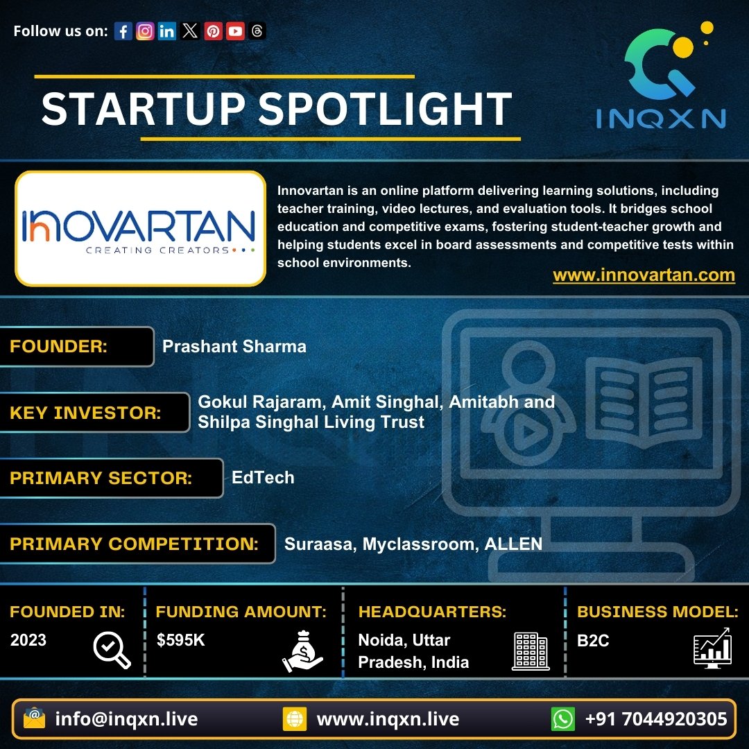 inqxn_live's tweet photo. π Spotlight on Innovartan: Transforming the Education Landscape! π#InvestInEducation #Innovation #INQXN #InnovationInEducation #EmpoweringSchools https://t.co/XHC9r7oKiV