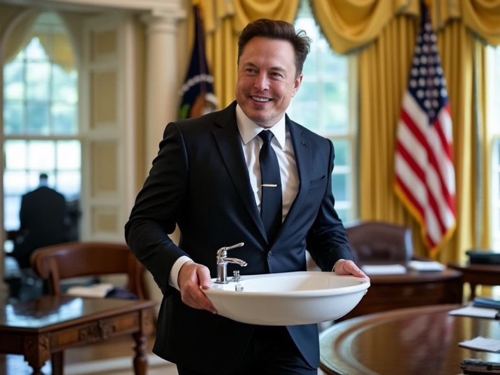 Investments_CEO's tweet photo. Elon Musk entering the D.O.G.E headquarters. https://t.co/gEThcD7Klh