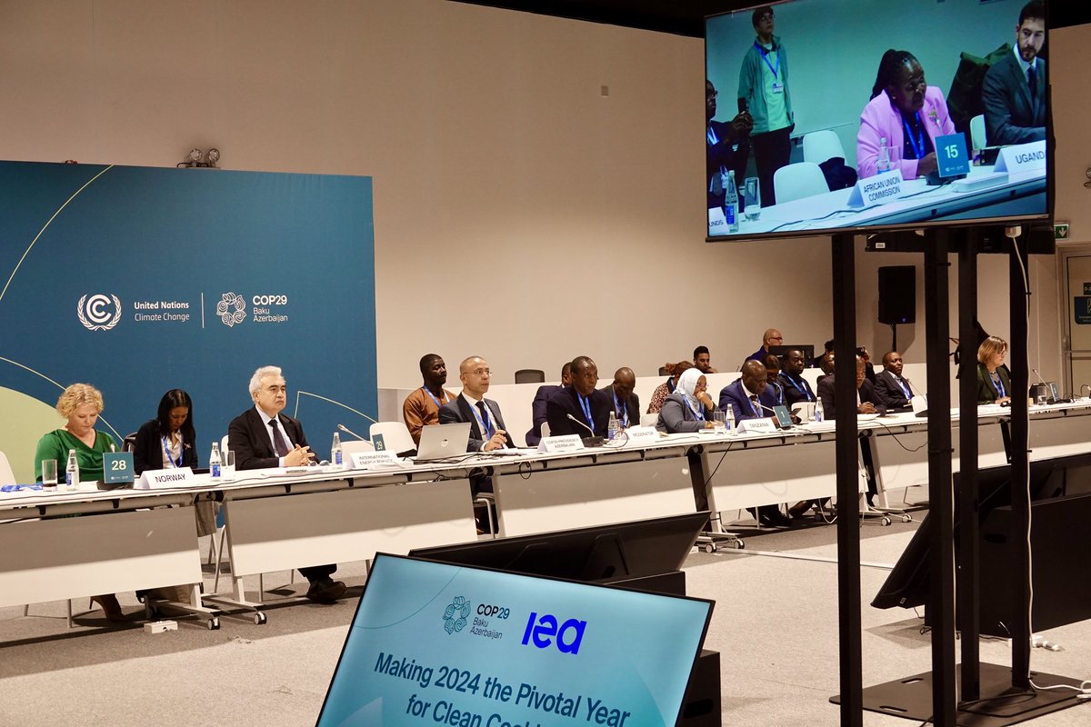 Delighted to chair an excellent discussion at COP29 among ministers from Africa &amp; around the world on expanding clean cooking access

We’ll continue to build on the momentum generated by our Summit in May to make 2024 a turning point for this crucial energy, health &amp; gender issue