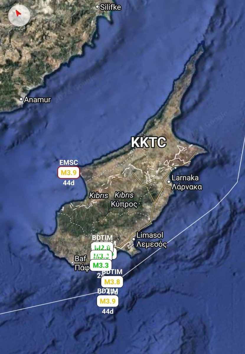 7 deprem ardı ardına oldu kıbrıs da.