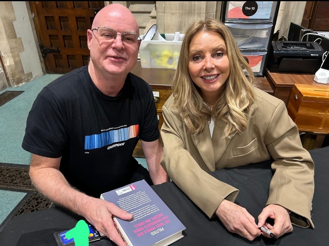 WSMLabour's tweet image. Great moment captured! Alan, secretary of Labour Weston-super-Mare, meets proud Labour supporter Carol Vorderman. Two passionate voices for positive change and equality! 👏 #LabourValues #Teamwork