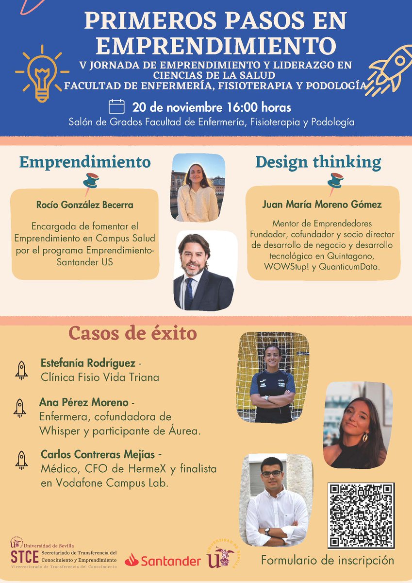 unisevilla's tweet photo. 🚀 La @Efp_US organiza su V Jornada de #Emprendimiento
🎯 El objetivo será conocer programas de emprendimiento de la US , mentores de emprendedores y casos de éxito en Ciencias de la Salud
🗓 Inscripción: https://t.co/9Rmlzot4pn | #USemprende https://t.co/SRIEmrk3Io