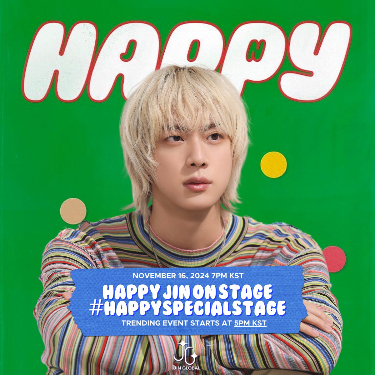 seokjinfile's tweet photo. RT &amp; REPLY

HAPPY JIN ON STAGE 
#HappySpecialStage https://t.co/FNzq63D6H9