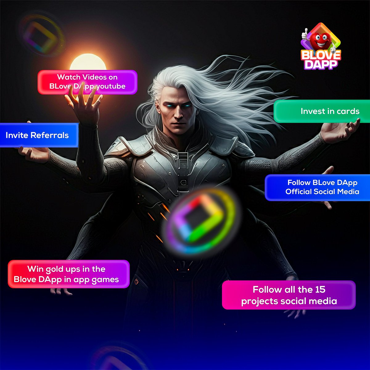 💰 Your Share of Airdrop is Calling! 💰

Ready to claim your spot in the biggest airdrop ever? Here’s how you can secure your treasure:
🎥 Watch videos on BLove DApp YouTube
💳 Invest in cards
🤝 Invite your friends
🏆 Win Gold Cups in BLove’s in-app games
🌟 Follow all 15