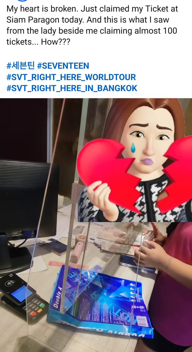 ไม่เอะใจอะไรสักนิดเลยเหรอ <a href="/ThaiTicketMajor/">Thaiticketmajor</a>
<a href="/livenationth/">Live Nation Tero</a> คนบ้าอะไรกดได้เยอะขนาดนั้น เมิงให้คนละ 4 ใบ อินี่กดได้ไง 100 ใบ
#SVT_RIGHT_HERE_IN_BANGKOK