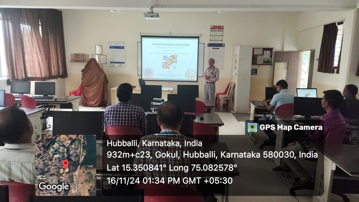 admin_kleit's tweet photo. Mech Engg Dept Research Activity a technical talk on "World Standards Day" Shared vision for better world...By.  Prof. S.C.Sajjan
Venue: CAMD Lab, 16.11.2024
Time: 1 pm https://t.co/QVYWxz7PQk
