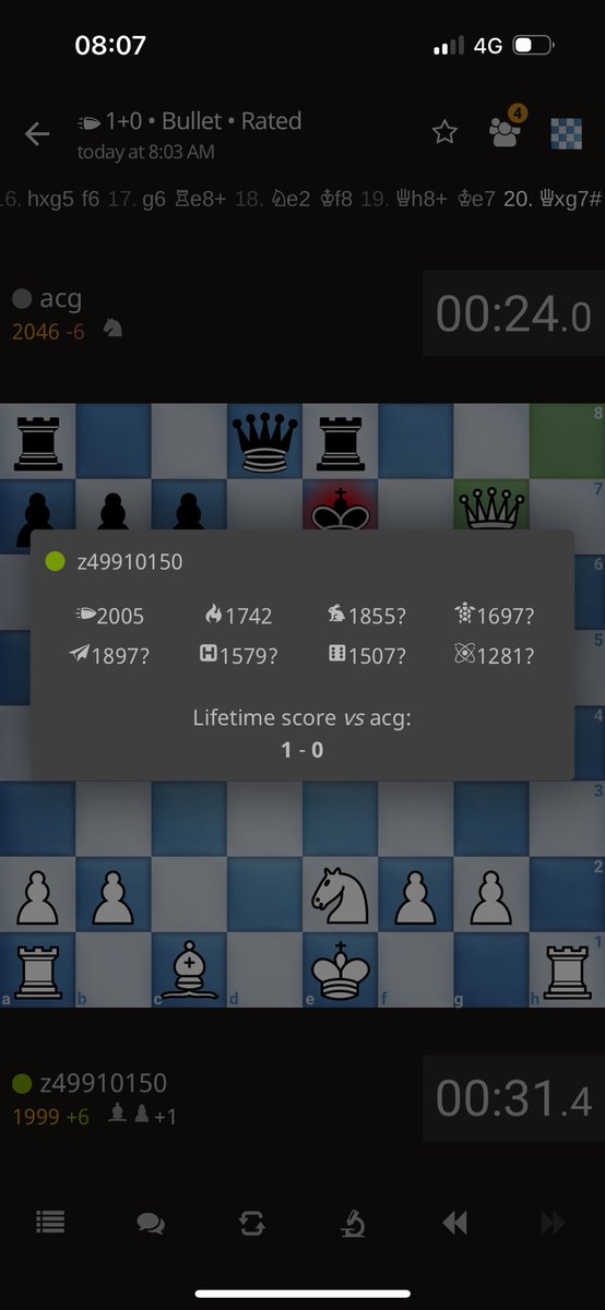 belcher_zac's tweet photo. After many years of grinding chess and over 12,500 lichess games I finally passed a bullet rating of over 2000! 🎉💪🧠
Thanks @lichess for such a smooth experience and a great community! https://t.co/IzodbzBAW5