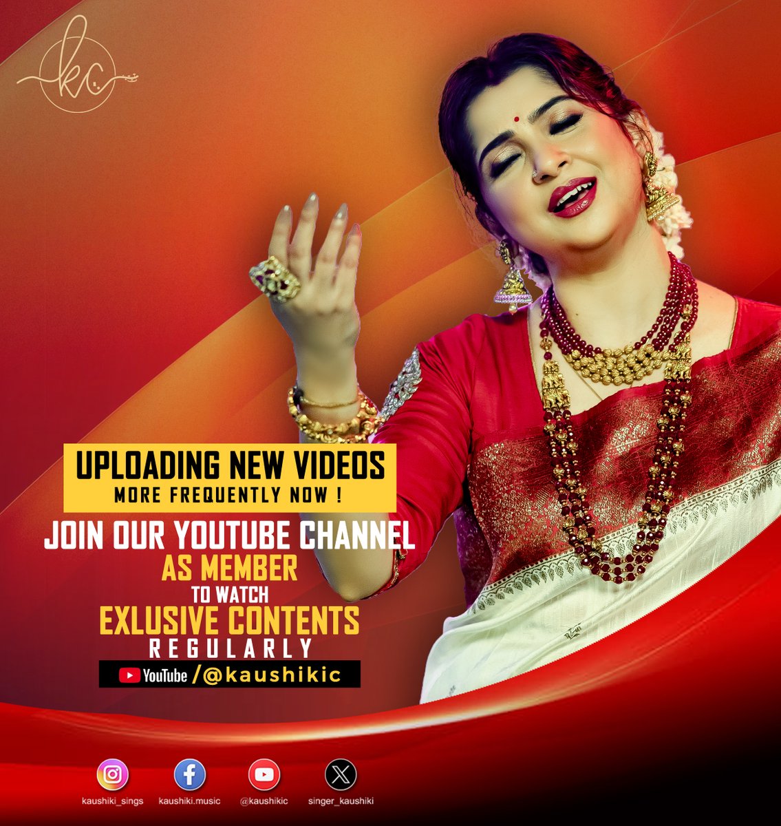 Singer_kaushiki's tweet photo. Join the YouTube channel as member to get more exclusive contents regularly..!!
https://t.co/ybQsDtYcbG
Follow:
https://t.co/EOgZi5HTZf
https://t.co/MlCcoQv7Og
https://t.co/rvRxcWcT3f
#joinus #subscribe #like #follow #update #exclusivecontents #classicalmusic #kaushikichakraborty https://t.co/tZhmJb7i8P