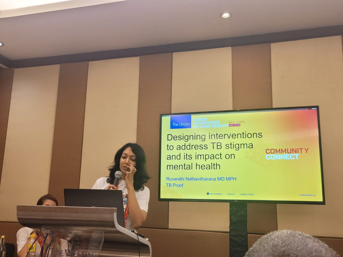 TBProof's tweet photo. With support from Challenge Facility, @ruvandhi & @goodmanmakanda shared feedback at #UnionConf on reducing TB stigma in SA. Peer support and survivor-led interventions were key highlights, ensuring that those affected are at the heart of the solutions. #UseMyVoice to #EndTB https://t.co/PthzawZk7a