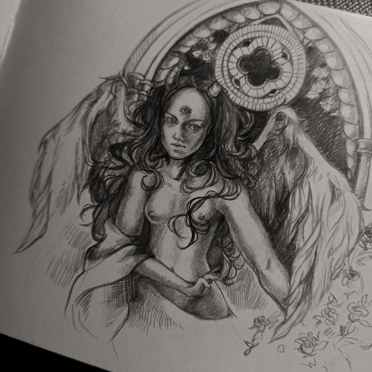 kireioki's tweet photo. new sketchbook vibe
.
#sketching #angel #angeldevil #sketchart #sketchbook https://t.co/GHTgjP08Fv