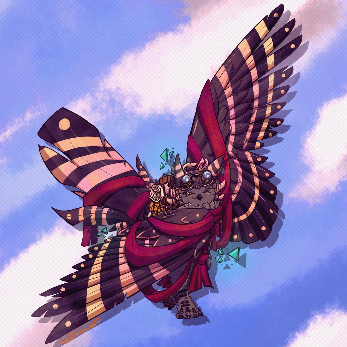 Aria_vali's tweet photo. Bird design update/messing around with some new techniques c:

#furryart https://t.co/gQ4jCCa5Iq