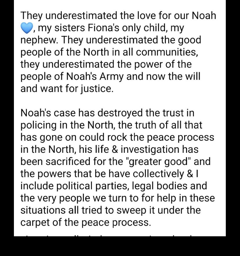 ManusSinead's tweet photo. They underestimated the love for Noah 💙💙💙💙💙
They underestimated a mothers love & determination ❤️❤️❤️❤️
They underestimated the power of the people 💙❤️💙❤️💙
#WeWillNotStop⚡️✊
#JusticeForNoahDonohoe 💙
#TruthForFiona❤️ https://t.co/GczQeH936M