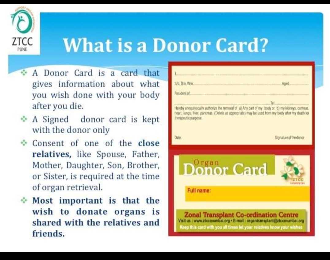 Chandra12962937's tweet photo. What is Donor Card?
#awareness #organdonation #lifesaviour #donorcard https://t.co/o8UWauXs3H