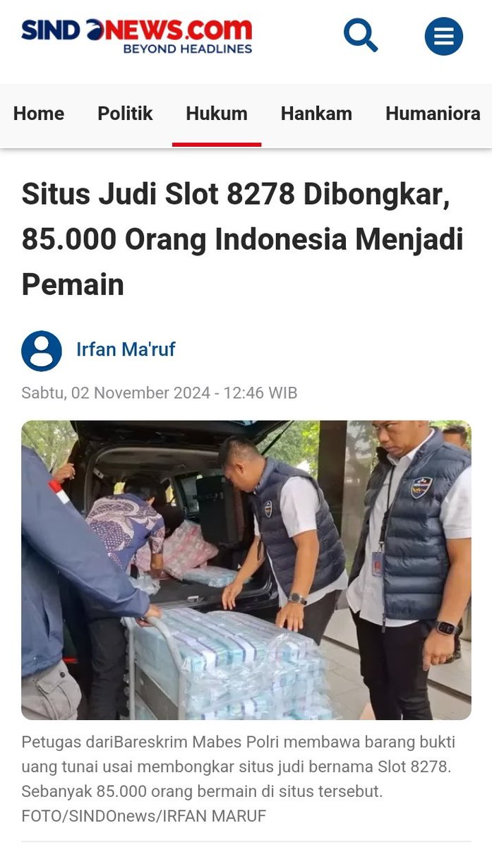 FaiNomady's tweet photo. GURIHNYA MEMERAS
Para pemain JUDOL.
Jika 1 situs 2000 pemain, Situs ada 1000, maka ada 2000 x 1000 = 2 juta no rek atau no hp (dana/OVO) yang bisa di dapat. Jika 1% saja diperas, maka ada potensi 20.000 orang korban. Tiap korban (anggap saja) kena @ 25juta. = #Gurih joss. https://t.co/q6YSvhCpWe