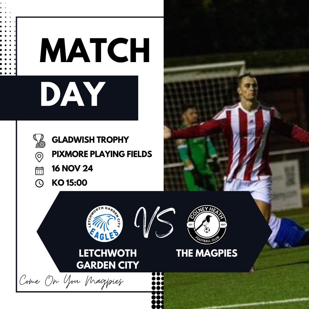 ITS MATCH DAY ⚫️⚪️ 

Today we face <a href="/LGCEaglesFC/">Letchworth GC Eagles</a> away for some Gladwish Trophy action 🏆

KO 15:00 

Go and support the boys!
#ComeOnYouMagpies