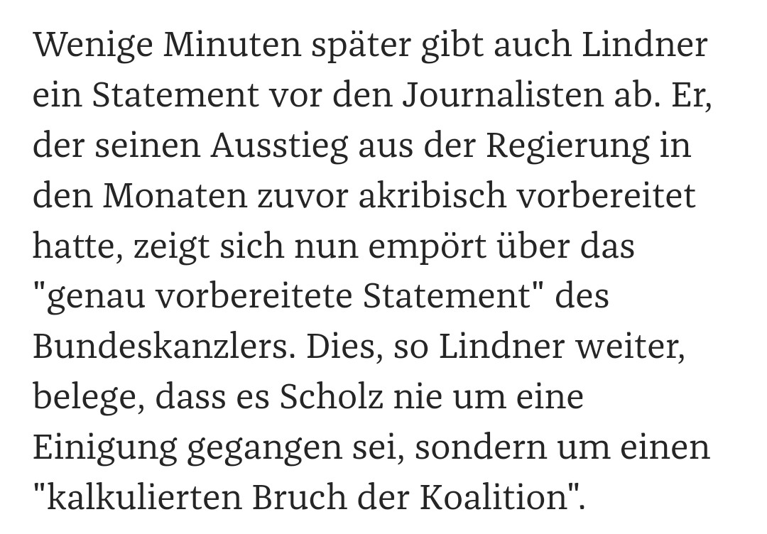 Es kommt wohl nicht so häufig vor,  dass Christian #Lindner ausnahmsweise auch mal regieren möchte 🙃

Schön, dass <a href="/zeitonline/">DIE ZEIT</a> dieses absurde Schauspiel nun akribisch nachzeichnet ⬇️⬇️