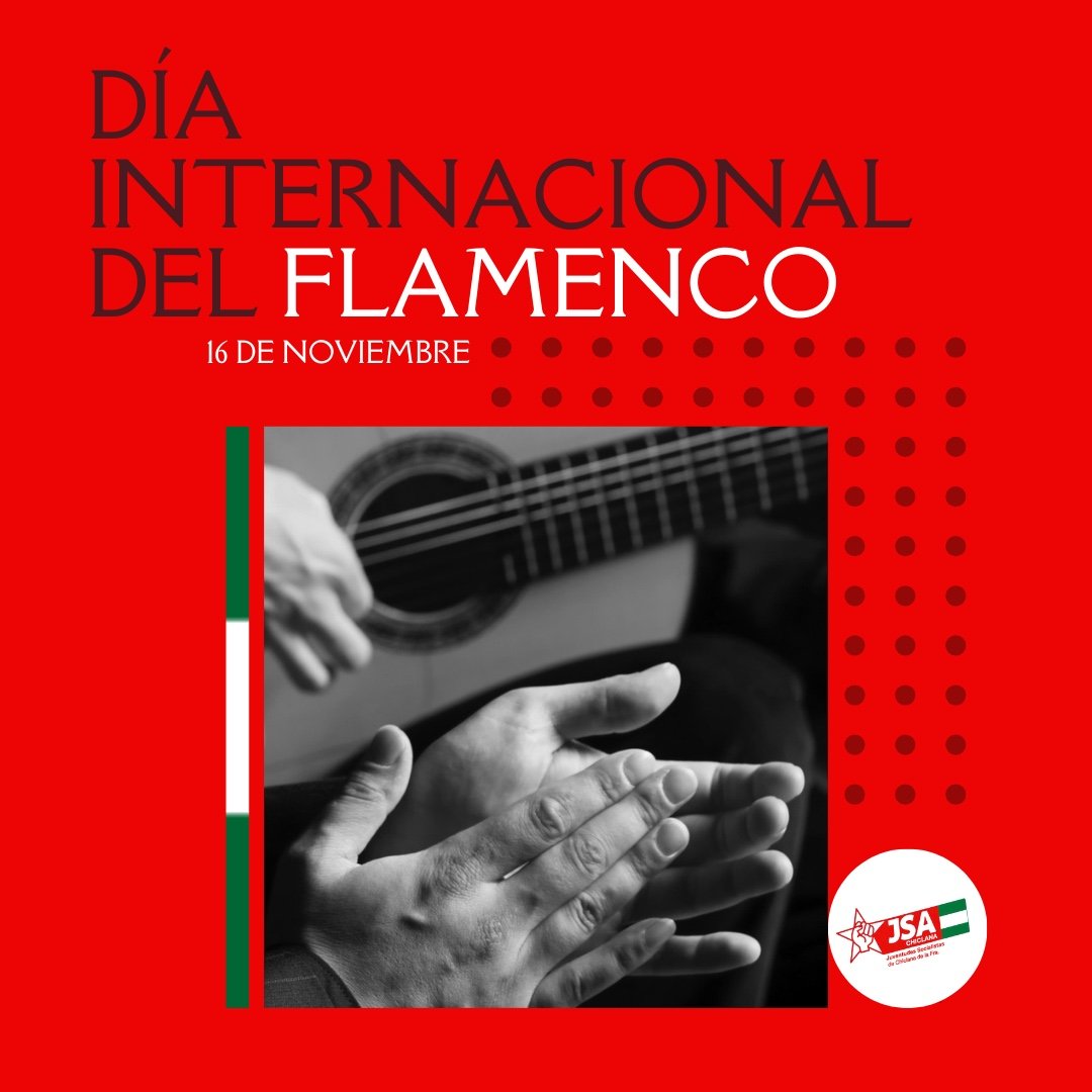 El flamenco es arte, sentimiento, quejío y compás. Son las seguiriyas, los tangos, el fandango, las bulerías...

El flamenco es de todos y a la vez solo nuestro y de flamenco sabe mucho Chiclana, cuna de enormes artistas.

Feliz día del flamenco, hoy y siempre ♥️ #flamenco