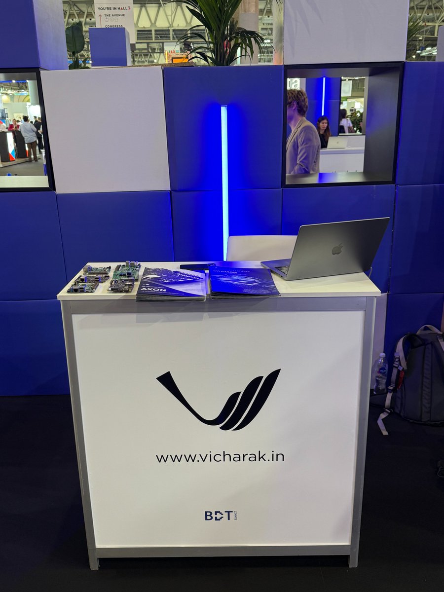 Vicharak_In's tweet photo. 🚀 The Vicharak team, alongside our founders, showcased our FPGA-driven tech at Deep Tech Barcelona! 🌍

FPGAs are no longer niche—they’re transforming industries like AI, robotics, & IoT. 💡

Join us in shaping the future of programmable computing!

#DeepTechBarcelona #Vicharak #FPGA