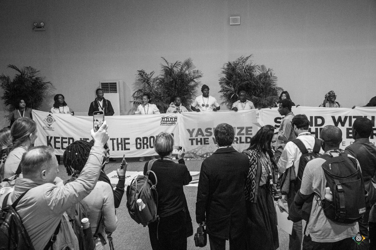 Health of Mother Earth (@ecohomef) on Twitter photo Real climate action can be summed in one call -- to Yasunize the World. This is the call to keep fossils in the ground. This COP29 action pulled together impacted communities from around the globe to loudly make the call to "Yasunize the World" <a href="/NnimmoB/">Nnimmo</a> <a href="/kebetkachewomen/">KEBETKACHE WOMEN</a> Real climate action can be summed in one call -- to Yasunize the World. This is the call to keep fossils in the ground. This COP29 action pulled together impacted communities from around the globe to loudly make the call to "Yasunize the World" <a href="/NnimmoB/">Nnimmo</a> <a href="/kebetkachewomen/">KEBETKACHE WOMEN</a>