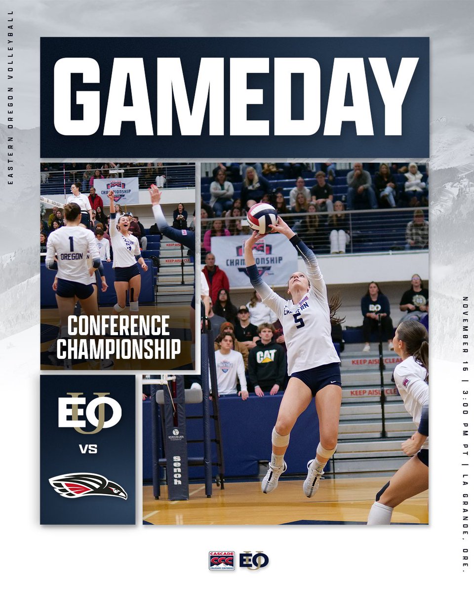 𝑮𝑨𝑴𝑬𝑫𝑨𝒀

🆚: Southern Oregon (CCC Championship) 
⏰: 3:00 PM PT
📍: La Grande, Ore.
🖥: tinyurl.com/EOULIVE

#MountUp | #EOUvb