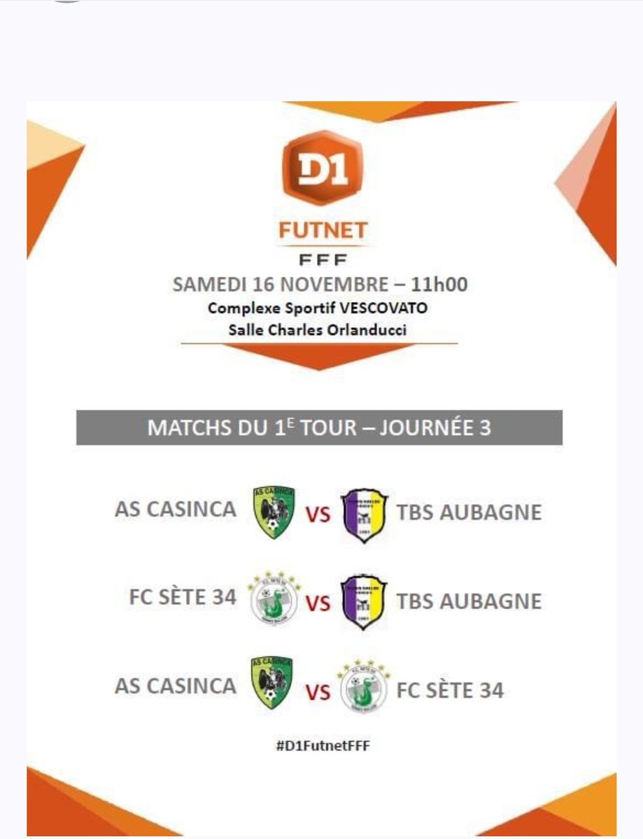 Le championnat de D1 reprends ses droits ce weekend pour la 3 ème journée.
Déplacement en Corse pour les sétois ou les 6pts sont impératifs pour rester dans le top 4 contre des équipes moins bien classées.