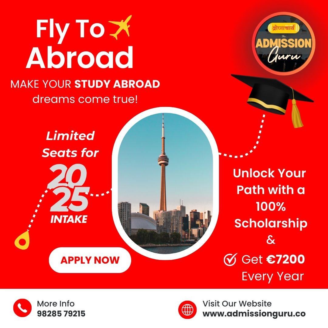 VAdmissionGuru's tweet image. 🚀 Fly Abroad and make your study
abroad dreams a reality with Admission Guru! 🌍
📅 Limited seats for the 2025 intake—don’t miss out!
Start your journey today and let us take you to new
heights. 🌟
#StudyAbroad #FlyAbroad #AdmissionGuru #2025Intake
#ScholarshipsAvailable