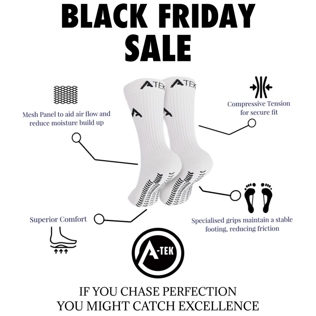 ‼️ATEK GRIP SOCK - BLACK FRIDAY SALE NOW ON‼️

20% off selected socks in ADULT, JUNIOR, CHILD and KIDS range 

Now worn by thousands all over the world … 🌎 

The most common feedback from customers is “I won’t wear anything else” 🙌🏻🙏🏻🌍

atek.club/?_ab=0&_fd=0&_…