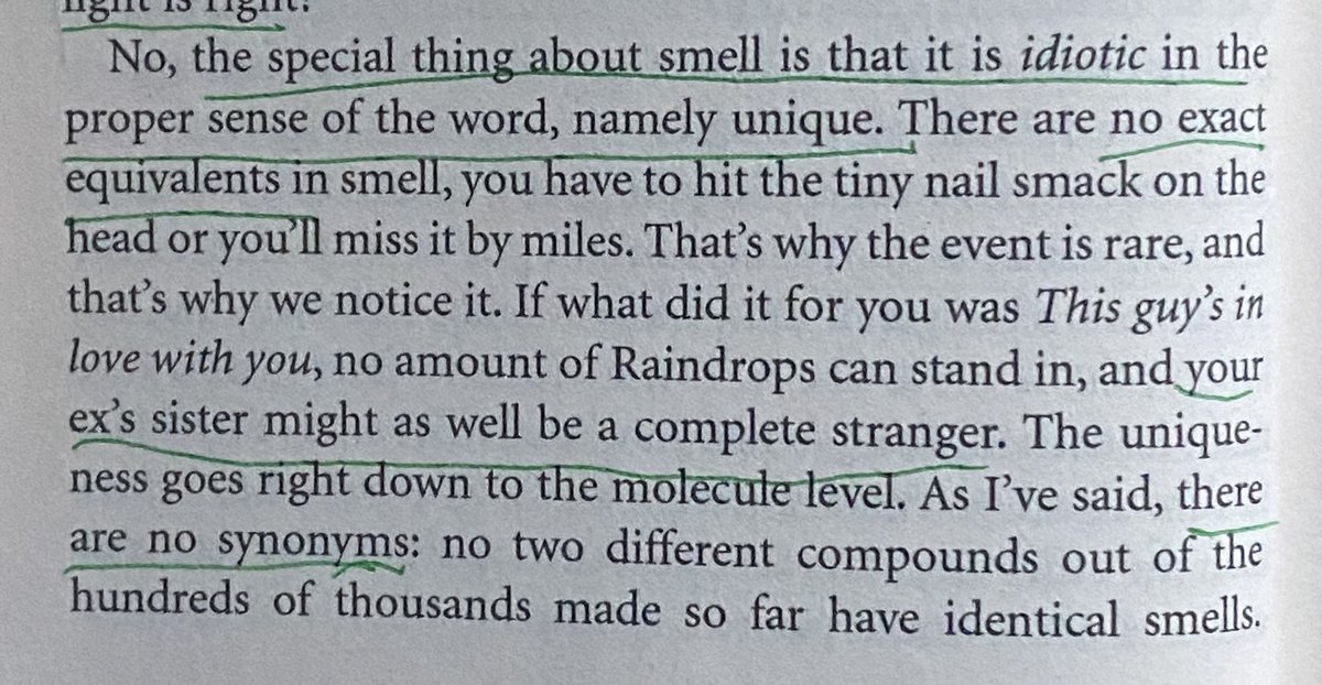 Loved this! In smell there are no true synonyms (which is also true of language too of course).