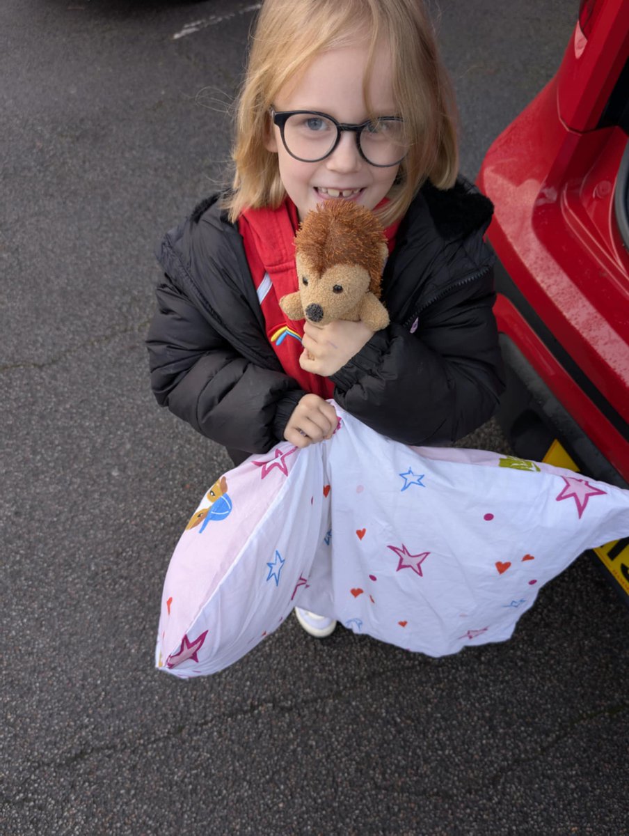 rayvanisawesome's tweet photo. Bedtime box teddy is having an adventure this weekend with joining Freya on her first Rainbows sleepover @GCAYear2 https://t.co/GtX77unGbr