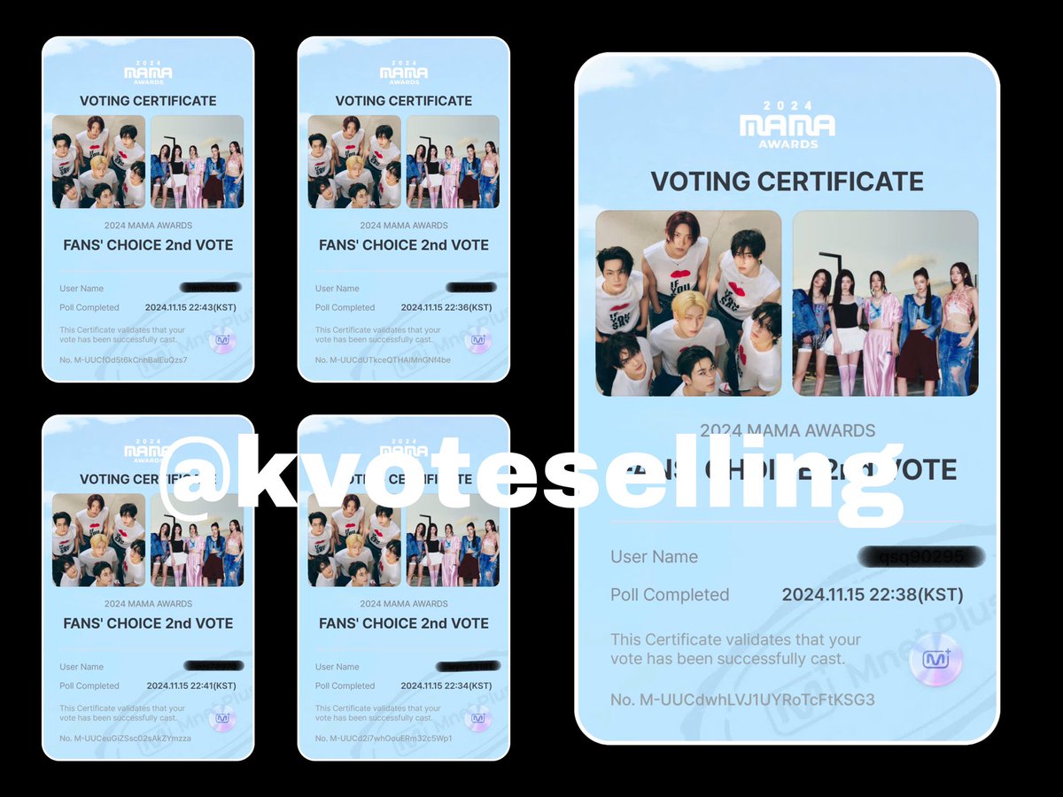 KPOP VOTE SELLING ✨ tweet media