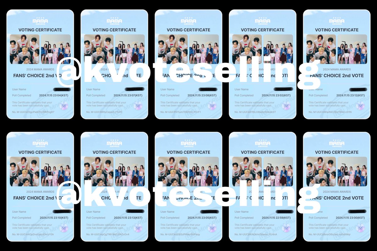 KPOP VOTE SELLING ✨ tweet media