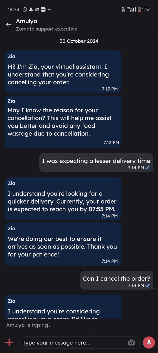 Wandering_Coder's tweet photo. Ello @zomato @zomatocare, There has been a recent trend of my orders always getting delayed OR there being a discrepancy between the Expected time of delivery on the home screen VS the expected delivery time POST ordering. I shall also attach screenshots for reference. https://t.co/UYoVzRWUyU