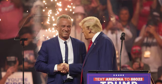 viaggrego's tweet photo. #Trump, #Promessa #Mantenuta! Non solo ha #Nominato #kennedyJr #Segretario alla #Sanita ', ma ha dichiarato di voler far #Uscire gli #Usa dall’#Oms. #Crollate le #Azioni della #Banda #Criminale di #BigPharma! https://t.co/tby2RZYTyL https://t.co/H1lY3dIcHW