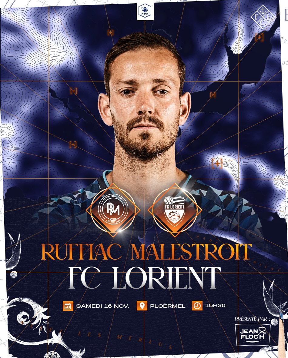 FCL_Brasil's tweet photo. HOJE É DIA DE LORIENT!!!!!!
🆚| Ruffiac Malestroit
🏆| Copa da França
⏰| 11h30 🇧🇷 | 15h30 🇫🇷
🏟️| Ploermel
#AllezLorient 🟠⚫️ | #RMFFCL https://t.co/nP9lBaFopq