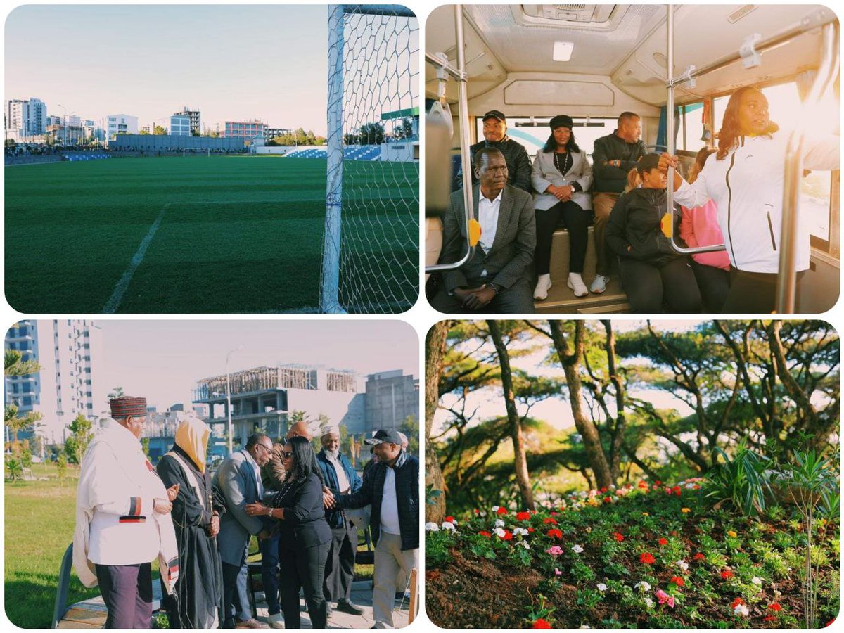 AdanechAbiebie's tweet photo. ዛሬ ማለዳ ከቦሌ ካርጎ እስከ ቡልቡላ አቃቂ ድልድይ ድረስ ተገንብተው ለነዋሪዎቻችን አገልግሎት ክፍት የተደረጉ የአረንጓዴ ልማት ስራዎችን ጎብኝተናል።

በቦሌ ክፍለከተማ እየተገነባ ያለውን 13 ኪ.ሜ የሚሸፍን የአረንጓዴ ልማት ስራ ተዘዋውረን የጎበኘን ሲሆን ይህም አራት ዘመናዊ የህዝብ መዝናኛ ፓርኮች፣ ሁለት የህጻናት የመጫዎቻ ሜዳዎች፣ አንድ የስፖርት ሜዳ፣ አምስት ዘመናዊ የህዝብ መገልገያ የጋራ መጸዳጃ ቤቶች፣ ደረጃውን የጠበቀ ሰፊ የእግረኞች መንገድ፣ በከተማው ስታንዳርድ መሰረት የተከናወኑ የህንጻዎች እድሳት፣ ፋውንቴኖች፣ የመዝናኛ ፓርኮች እንዲሁም የህዝብ መናፈሻ ቦታዎች የተካተቱበት ነው።
ከተማችንን ለነዋሪዎቿ ምቹ ለማድረግ የጀመርናቸውን ስራዎች በመደገፍ ይህን ስራ ያሳካችሁ የቦሌ ክፍለከተማ አመራሮችን፣ ድጋፍ ያደረጋችሁ ባለሀብቶችን እንዲሁም የአካባቢው ነዋሪዎችን በሙሉ በከተማ አስተዳደራችን ስም ላመሰግናችሁ እወዳለሁ።
ለህዝባችን በገባነው ቃል መሰረት አዲስ አበባን ለነዋሪዎቿ ምቹ፣ ዓለም አቀፍ የስበት ማዕከልና የቱሪስት መዳረሻ ለማድረግ የምናከናውናቸውን ስራዎችን ከነዋሪዎቻችንን ጋር በመተባበር መስራታችንን አጠናክረን እንቀጥላለን።
ፈጣሪ ኢትዮጵያን እና ህዝቦቿን ይባርክ