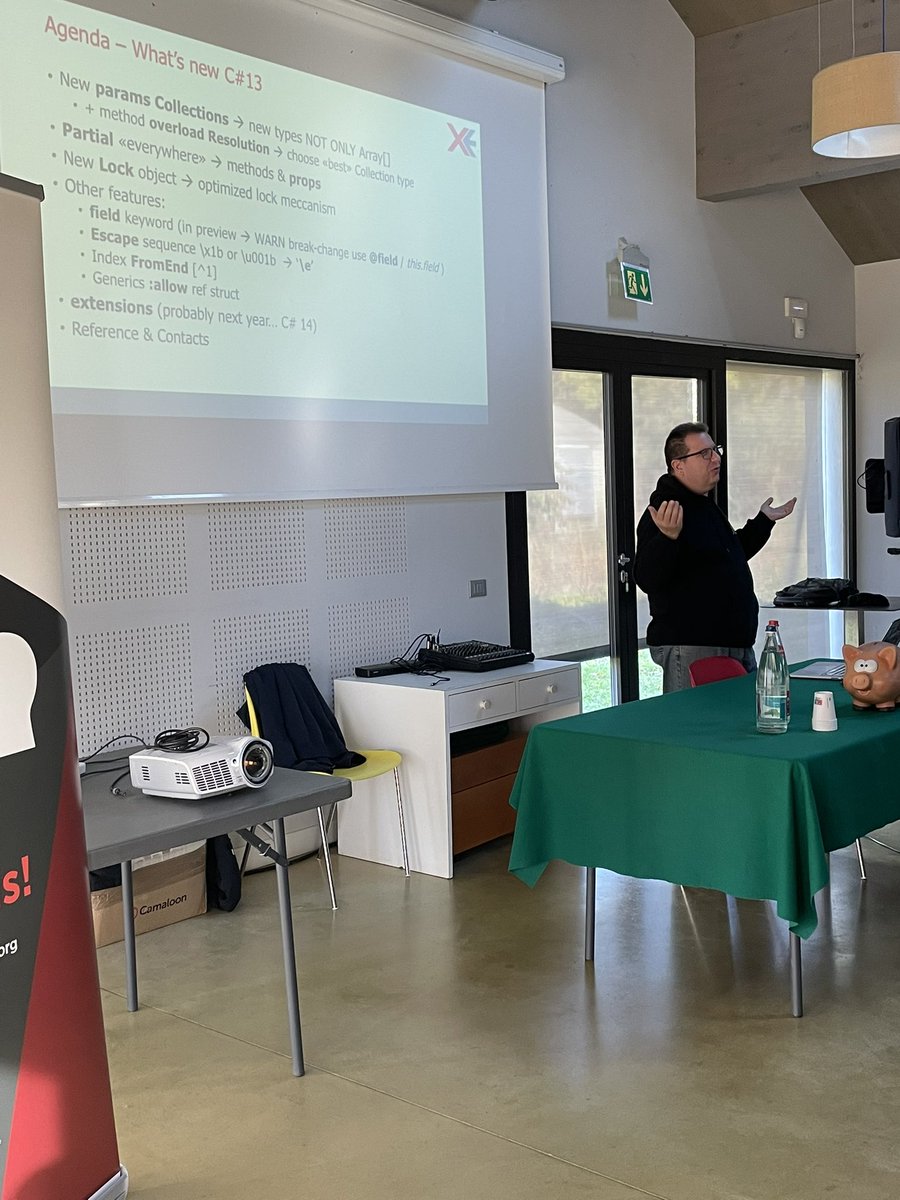 Andrea Dottor (@dottor) on Twitter photo È il turno di <a href="/dmorosinotto/">Daniele Morosinotto</a> che ci parla delle novità presenti in C# 13 arrivate con .NET 9 #xedotnet #dotnet #dotNETconf È il turno di <a href="/dmorosinotto/">Daniele Morosinotto</a> che ci parla delle novità presenti in C# 13 arrivate con .NET 9 #xedotnet #dotnet #dotNETconf