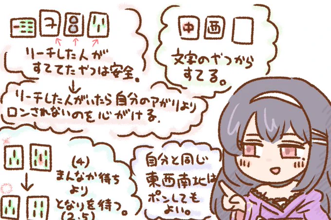 今日学んだ麻雀知識です。
もっとあったけど忘れました。 