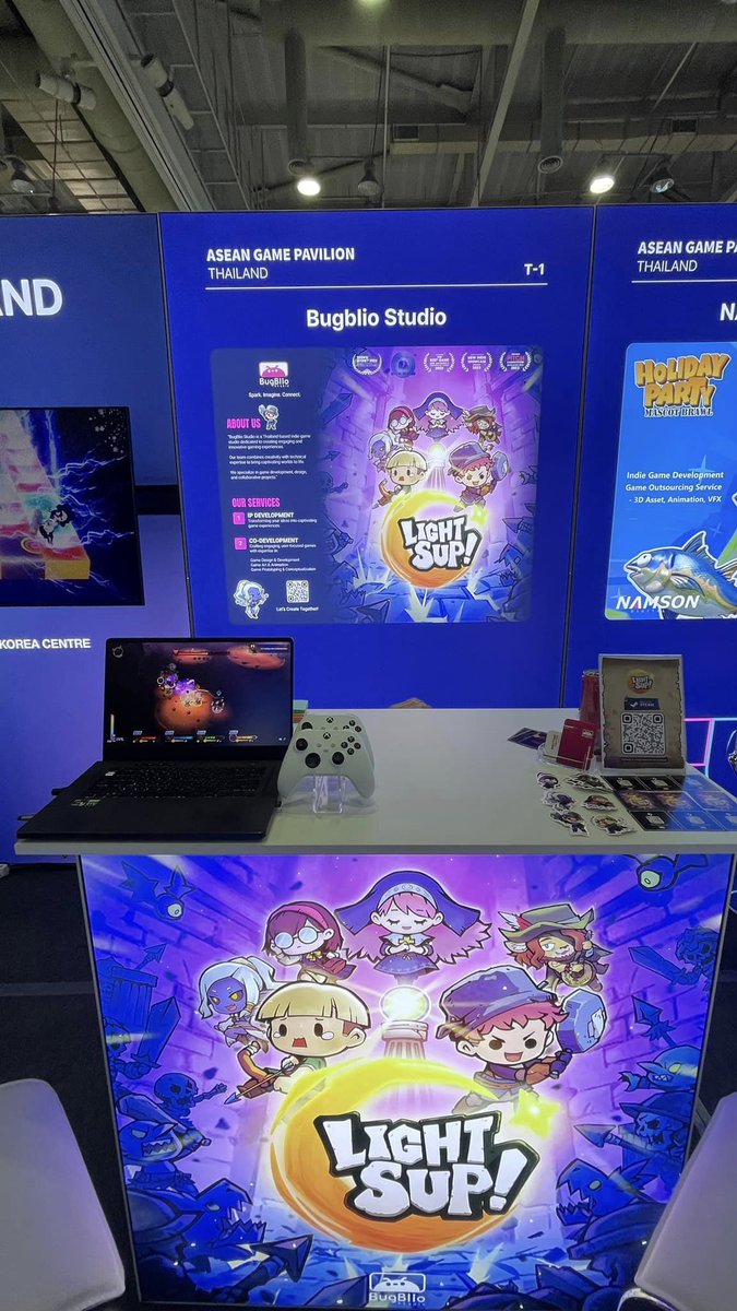 bugblio's tweet photo. 🎮 BUGBLIO STUDIO AT G-STAR 2024: Our adventure in Korea!!

What blew our minds:
Indie games with massive crowds! 🔥
Student projects looking pro-level amazing 🎓
Thai pavilion full of gems ⭐

Proud to rep Southeast Asia at ASEAN-Korea Centre! 
#GSTAR2024 #BugblioStudio #gamedev https://t.co/DwkPMiT7oY