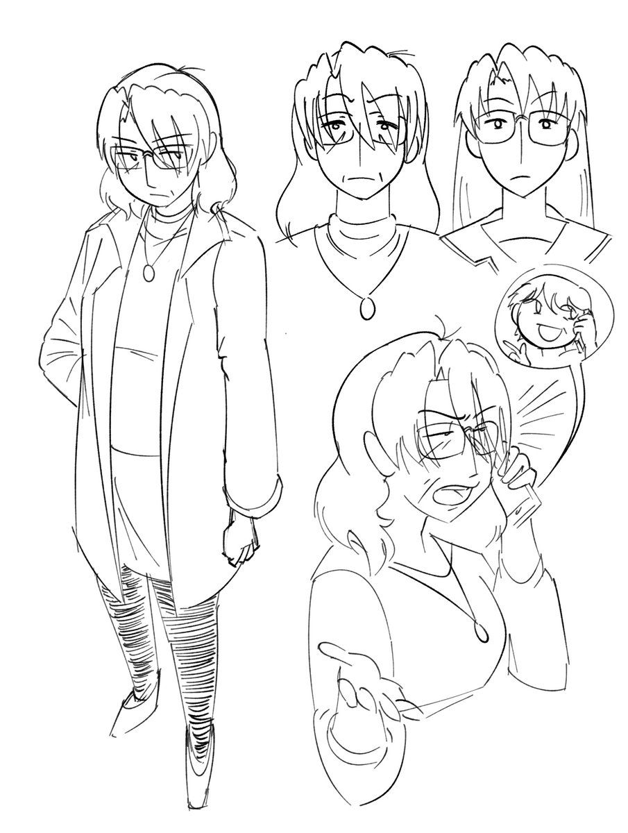 sketched 40 yr old Yomi cause I keep thinking about what she'd look like in 2024