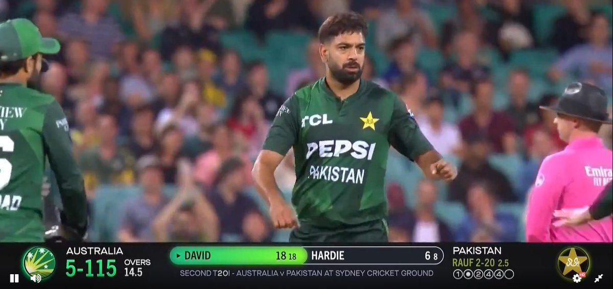 Haris Rauf an absolute outstanding 🔥
#AUSvPAK