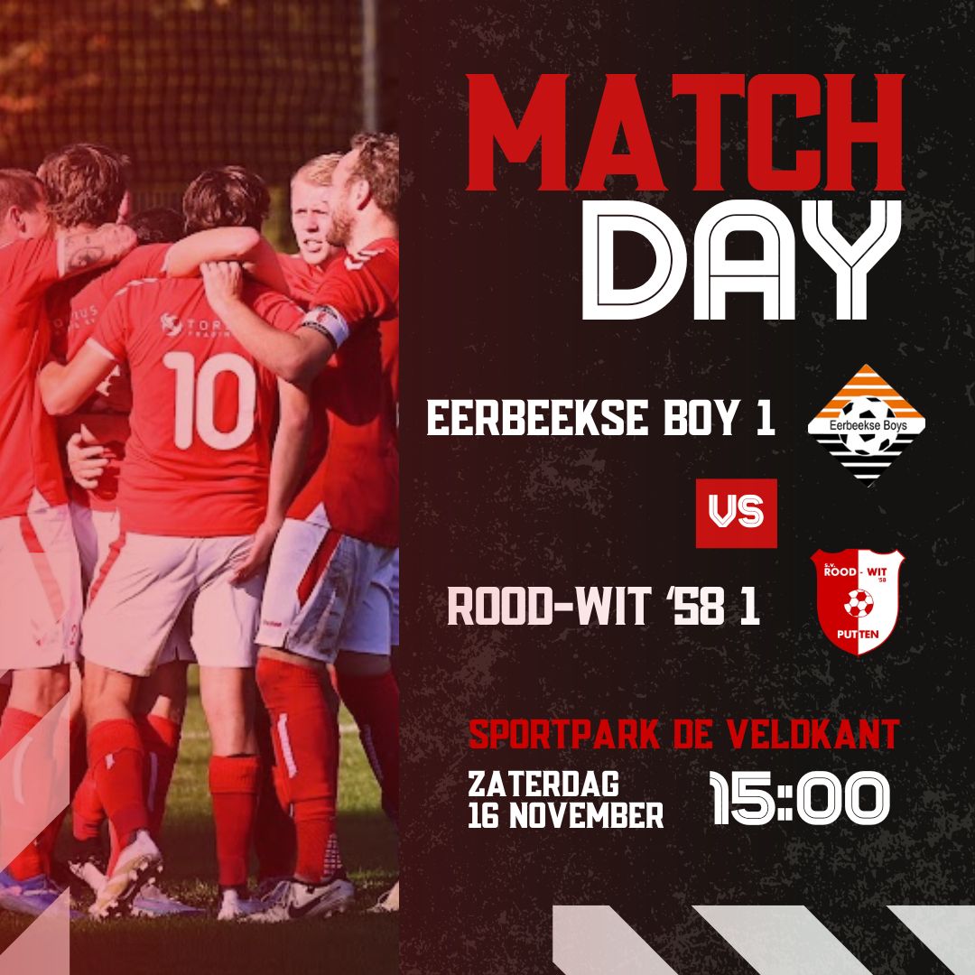 Matchday!
Vanmiddag reizen we af naar Eerbeek om vervolgens 15:00 uur af te trappen tegen <a href="/svEerbeekseBoys/">s.v. Eerbeekse Boys</a> 1 op sportpark De Veldkant. We hopen op een mooie pot voetbal met een goed resultaat. Tot vanmiddag! 
#samenervoorgaan