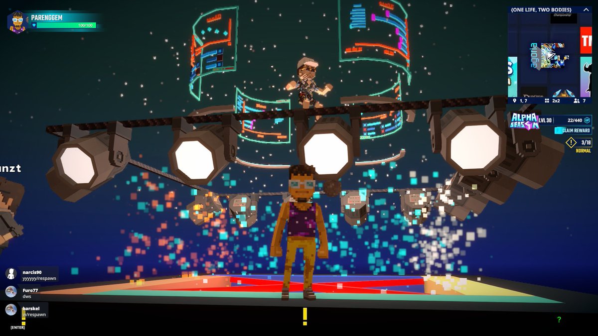 Pareng_Gem's tweet photo. Vibing at @agoriamusic's DJ Set in One Life, Two Bodies in @TheSandboxGame. The music is electric! 🎧🔊 https://t.co/NBAjURtLJl #TheSandbox #AlphaSeason4 #AS4SocialChallenge https://t.co/jaegu37Dbp