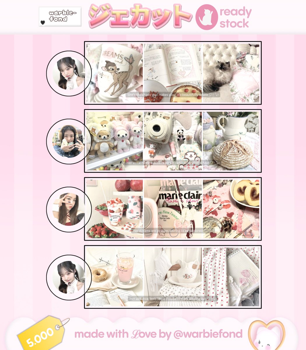 ⠀
꒰ a repost is truly appreciated! ꒱

Warbiefond is back with super cute ready-to-use moodboard layouts! ✿ Make sure to check them out first, okay?! ꒰ᐢ. .ᐢ꒱ < check ALT for details > Grab yours now ♡  ⋮  #zonauang
⠀